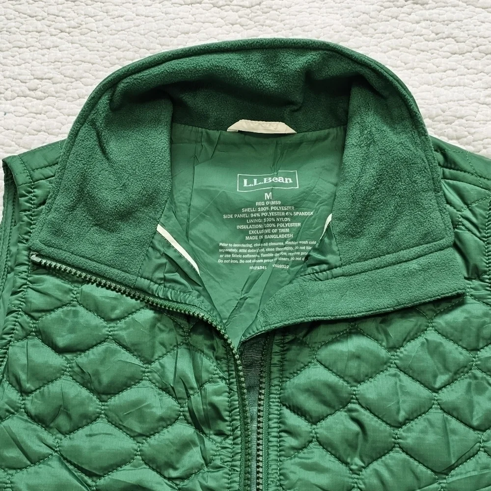 L.l. Bean Green Quilted Thinsulate Vest - Picture 6 of 8